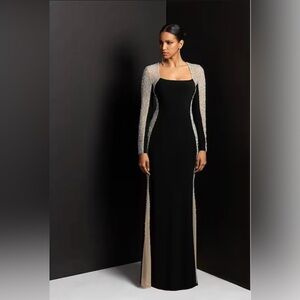 Xscape Rhinestone Illusion Gown